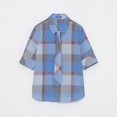 専用⟡BLUE LABEL CRESTBRIDGE チェック柄バルーンブラウス クレストブリッジチェックブラウス | BLUE LABEL CRESTBRIDGE (Women