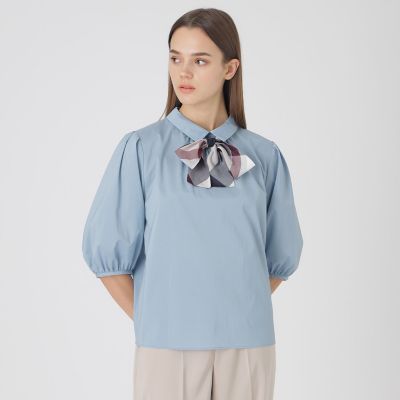 タイ付きパフスリーブブラウス | BLUE LABEL CRESTBRIDGE (Women