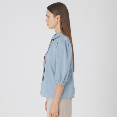タイ付きパフスリーブブラウス | BLUE LABEL CRESTBRIDGE (Women