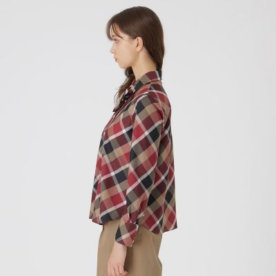 クレストブリッジチェックハーフスパンツイルリボンタイ付きシャツ