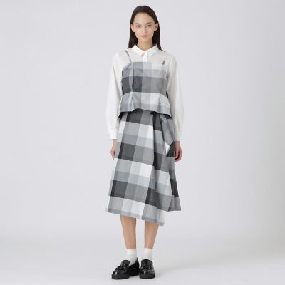 クレストブリッジチェックビスチェブラウスセット | BLUE LABEL