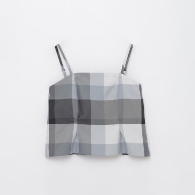 クレストブリッジチェックビスチェブラウスセット | BLUE LABEL