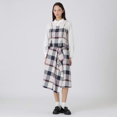 クレストブリッジチェックビスチェブラウスセット | BLUE LABEL