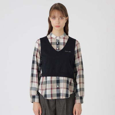 WEB限定カラーあり】ベストコンビブラウス | BLUE LABEL