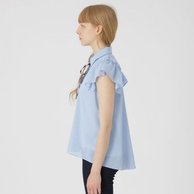 フリルスリーブシアーブラウス | BLUE LABEL CRESTBRIDGE (Women