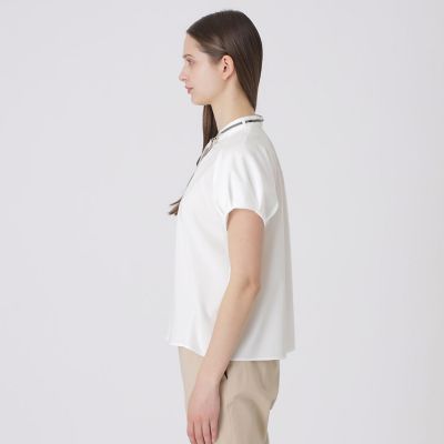 接触冷感】タックスリーブブラウス | BLUE LABEL CRESTBRIDGE (Women