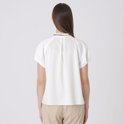 接触冷感】タックスリーブブラウス | BLUE LABEL CRESTBRIDGE (Women 