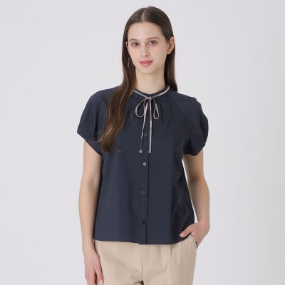 接触冷感】タックスリーブブラウス | BLUE LABEL CRESTBRIDGE (Women