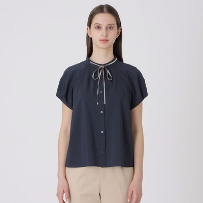 接触冷感】タックスリーブブラウス | BLUE LABEL CRESTBRIDGE (Women