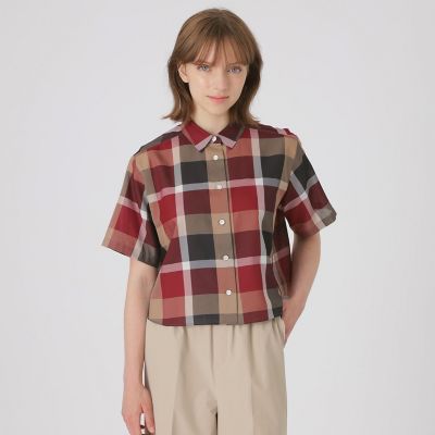 フロントポケットパーシャルチェックドレス | BLUE LABEL CRESTBRIDGE