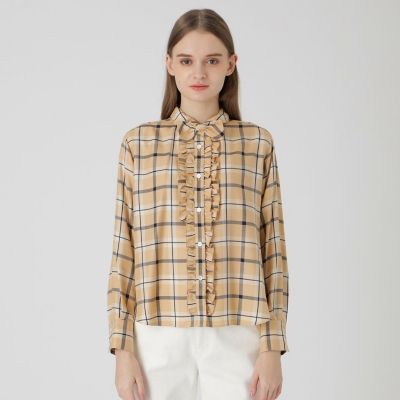 店舗限定】クレストブリッジチェックツイルドビーオーバーペンシャツ