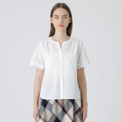 ＜BLUE LABEL CRESTBRIDGE (Women)＞ドライクリアシャンブレースキッパーブラウス