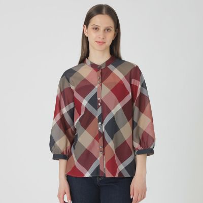 ＜BLUE LABEL CRESTBRIDGE (Women)＞【一部店舗限定】クレストブリッジチェックブラウス