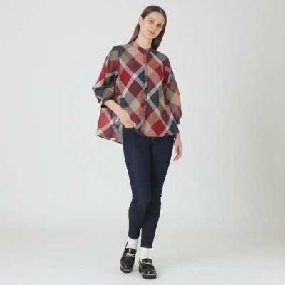 一部店舗限定】クレストブリッジチェックブラウス | BLUE LABEL
