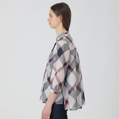 一部店舗限定】クレストブリッジチェックブラウス | BLUE LABEL