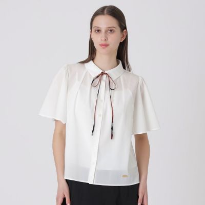 ＜BLUE LABEL CRESTBRIDGE (Women)＞【取扱店舗限定】オーガンジーブラウス