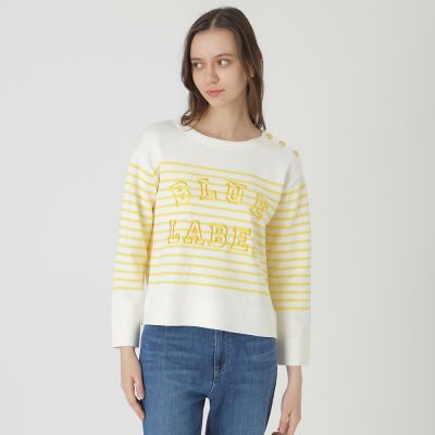 ロゴボーダーニットプルオーバー | BLUE LABEL CRESTBRIDGE (Women