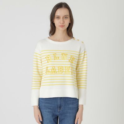 ロゴボーダーニットプルオーバー | BLUE LABEL CRESTBRIDGE (Women