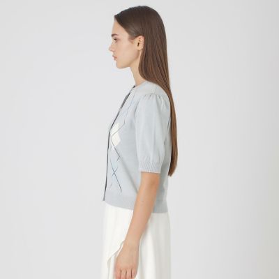 アーガイルニットカーディガン | BLUE LABEL CRESTBRIDGE (Women