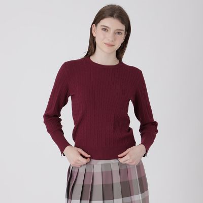 ケーブルニットプルオーバー | BLUE LABEL CRESTBRIDGE (Women)/ブルー