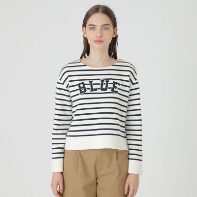 ＜BLUE LABEL CRESTBRIDGE (Women)＞プレッピーロゴニット