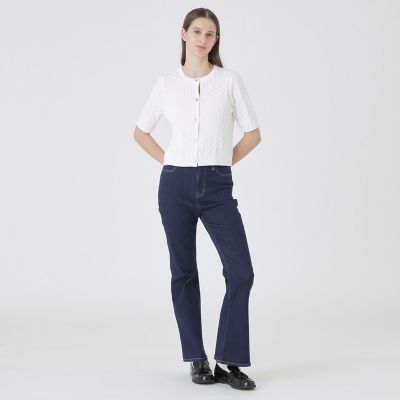 コットンポリエステルケーブルニットカーディガン | BLUE LABEL