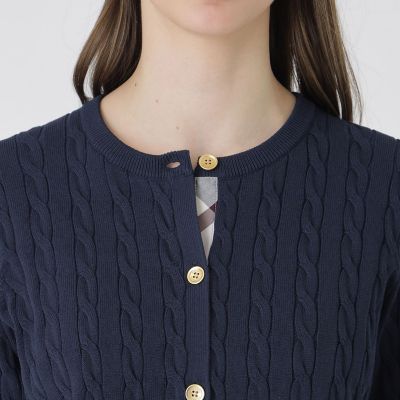 コットンポリエステルケーブルニットカーディガン | BLUE LABEL