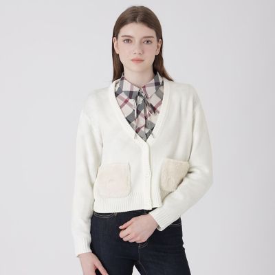 ファーポケットニットカーディガン | BLUE LABEL CRESTBRIDGE (Women