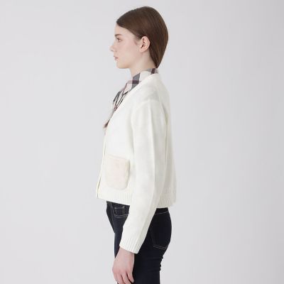 ファーポケットニットカーディガン | BLUE LABEL CRESTBRIDGE (Women