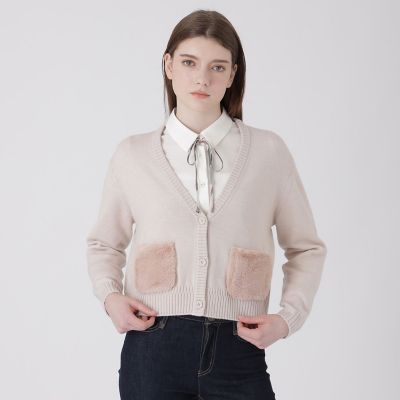 ファーポケットニットカーディガン | BLUE LABEL CRESTBRIDGE (Women