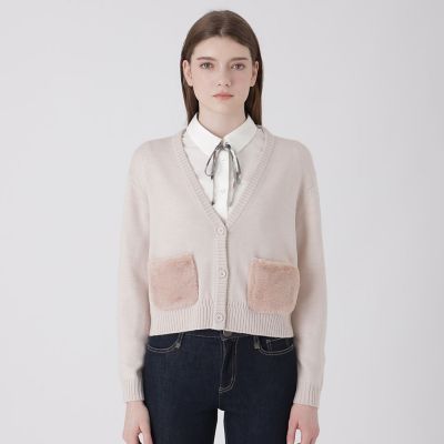 ファーポケットニットカーディガン | BLUE LABEL CRESTBRIDGE (Women