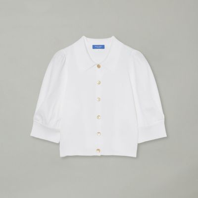 BLUE LABEL エアーライトニットカーディガンホワイト38 エアーライトニットカーディガン | BLUE LABEL CRESTBRIDGE (Women