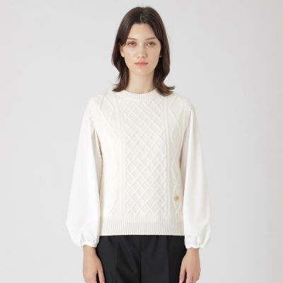 ニットベスト付きカットソー | BLUE LABEL CRESTBRIDGE (Women)/ブルー