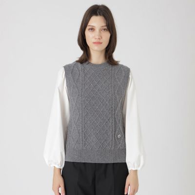 ニットベスト付きカットソー | BLUE LABEL CRESTBRIDGE (Women)/ブルー