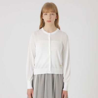 美品★ブルーレーベル　クレストブリッジ　ロング　ニット　カーディガン　38 クールファインニットカーディガン | BLUE LABEL CRESTBRIDGE (Women