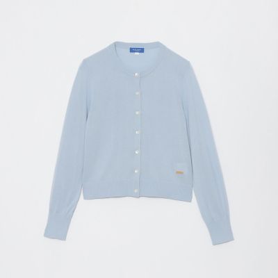 美品★ブルーレーベル　クレストブリッジ　ロング　ニット　カーディガン　38 クールファインニットカーディガン | BLUE LABEL CRESTBRIDGE (Women