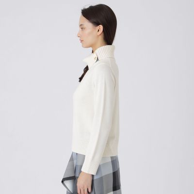 ウォッシャブルウールオフタートルプルオーバー | BLUE LABEL