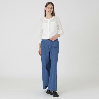 格子レースカーディガン | BLUE LABEL CRESTBRIDGE (Women)/ブルー