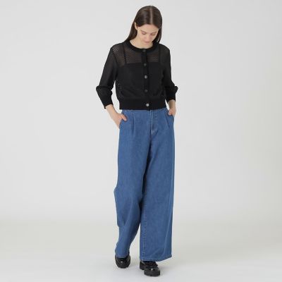 格子レースカーディガン | BLUE LABEL CRESTBRIDGE (Women)/ブルー