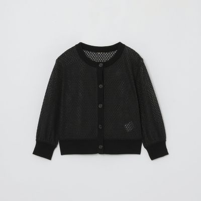 ブルーレーベルクレストブリッジ 格子レースカーディガン ブラック 38　美品 格子レースカーディガン | BLUE LABEL CRESTBRIDGE (Women)/ブルー