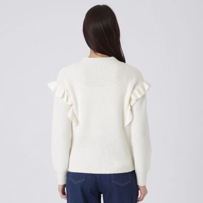 フリルショルダーニット | BLUE LABEL CRESTBRIDGE (Women)/ブルー 
