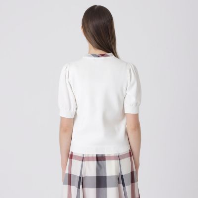 アセテートコットンニットリボンプルオーバー | BLUE LABEL