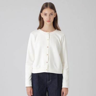 ＜BLUE LABEL CRESTBRIDGE (Women)＞コンパクトソフト裏毛カーディガン