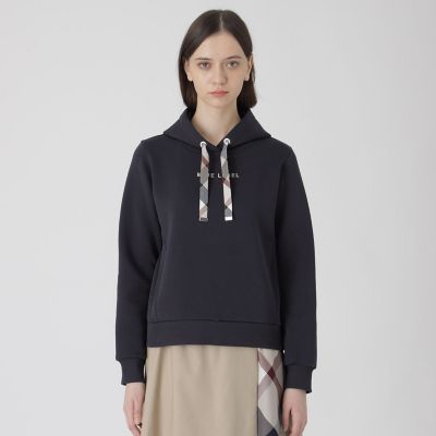 ブルーレーベルダンボールフーディーブラックサイズ38 ダンボールフーディー | BLUE LABEL CRESTBRIDGE (Women)/ブルー