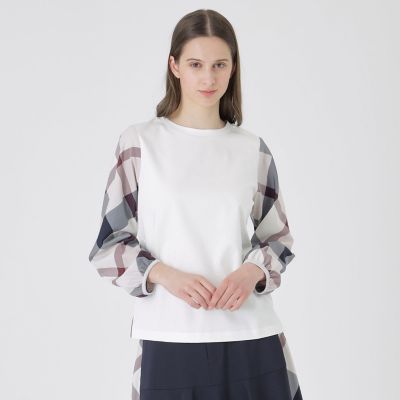 チェックスリーブプルオーバー | BLUE LABEL CRESTBRIDGE (Women