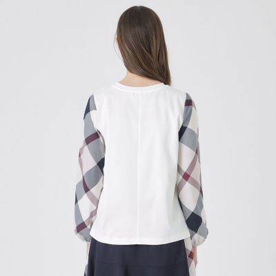 チェックスリーブプルオーバー | BLUE LABEL CRESTBRIDGE (Women