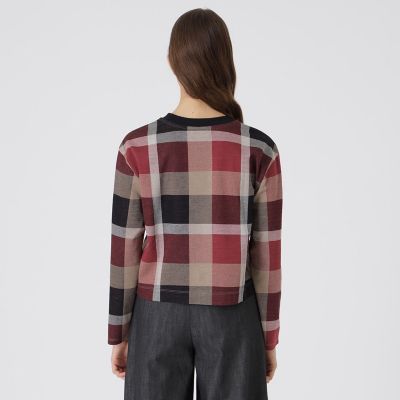 クレストブリッジチェックジャカードジャージープルオーバー | BLUE