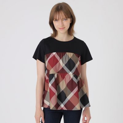 クレストブリッジチェックティアードコンビTシャツ | BLUE LABEL