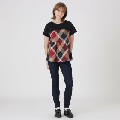 クレストブリッジチェックティアードコンビTシャツ | BLUE LABEL