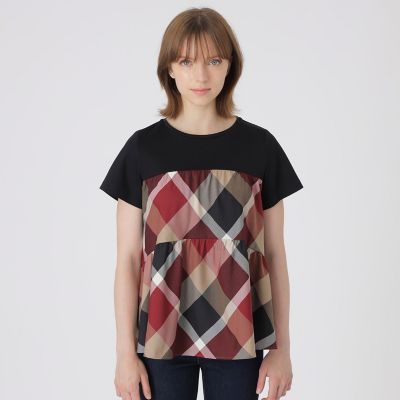 クレストブリッジチェックティアードコンビTシャツ | BLUE LABEL